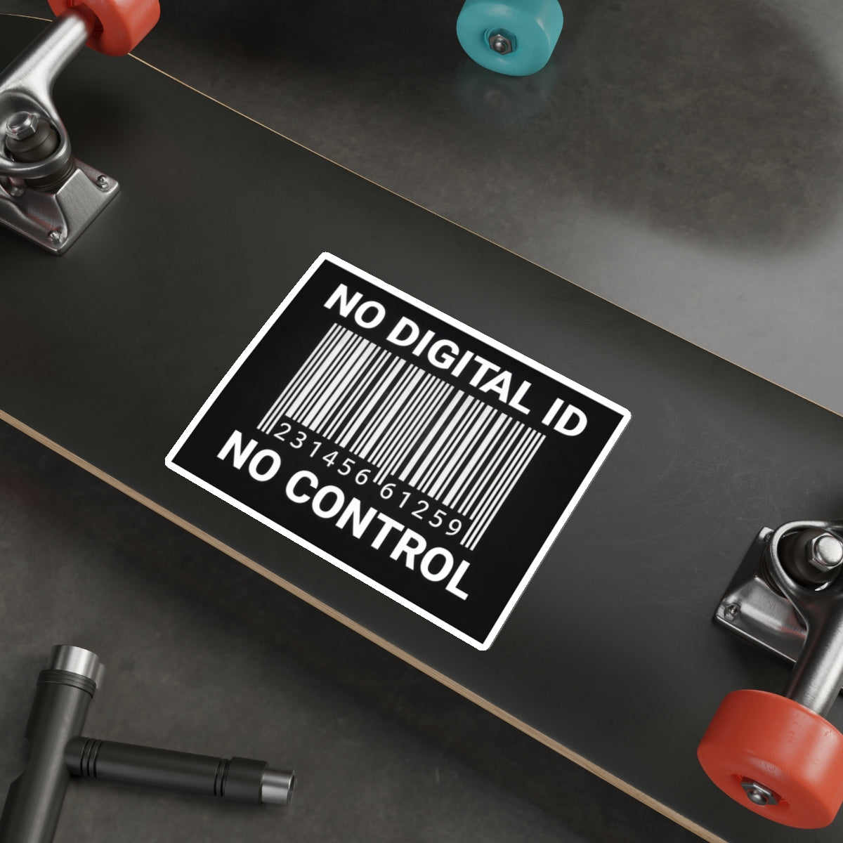 Reject Digital IDs Matte Die-Cut Sticker — Privacy-First, Water-Resistant Vinyl