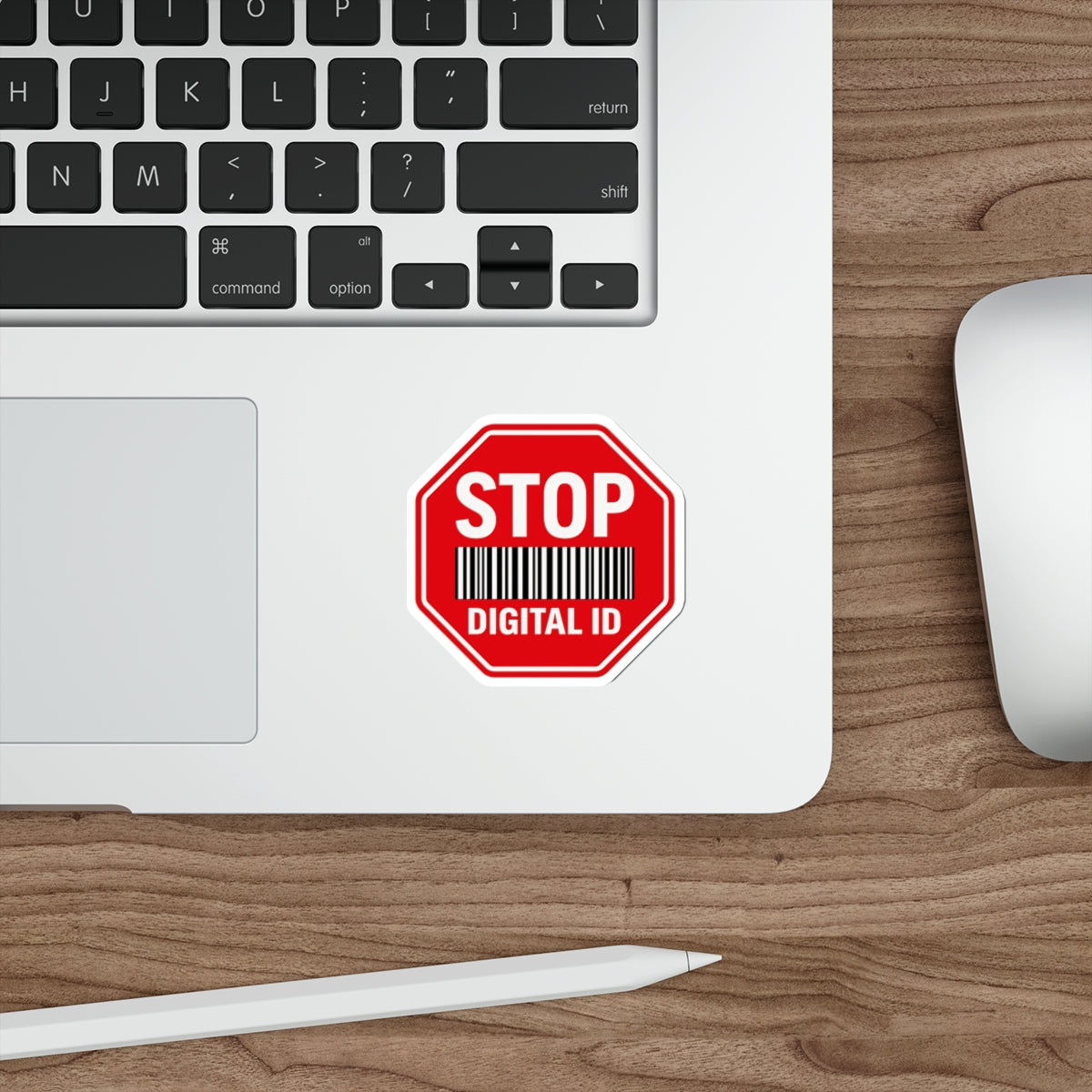 "Stop Digital ID" & "No Digital ID" Die-Cut Sticker - Protest Vinyl Decal for Laptop & Car - Anti-Tracking Freedom