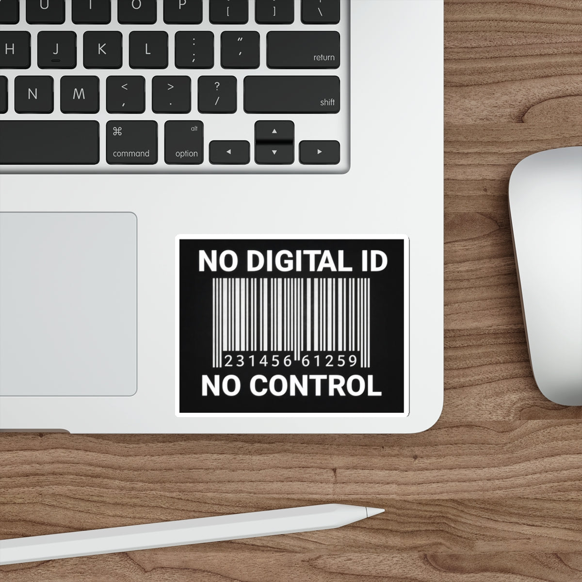 Reject Digital IDs Matte Die-Cut Sticker — Privacy-First, Water-Resistant Vinyl