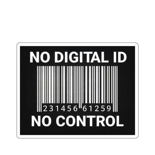Reject Digital IDs Matte Die-Cut Sticker — Privacy-First, Water-Resistant Vinyl