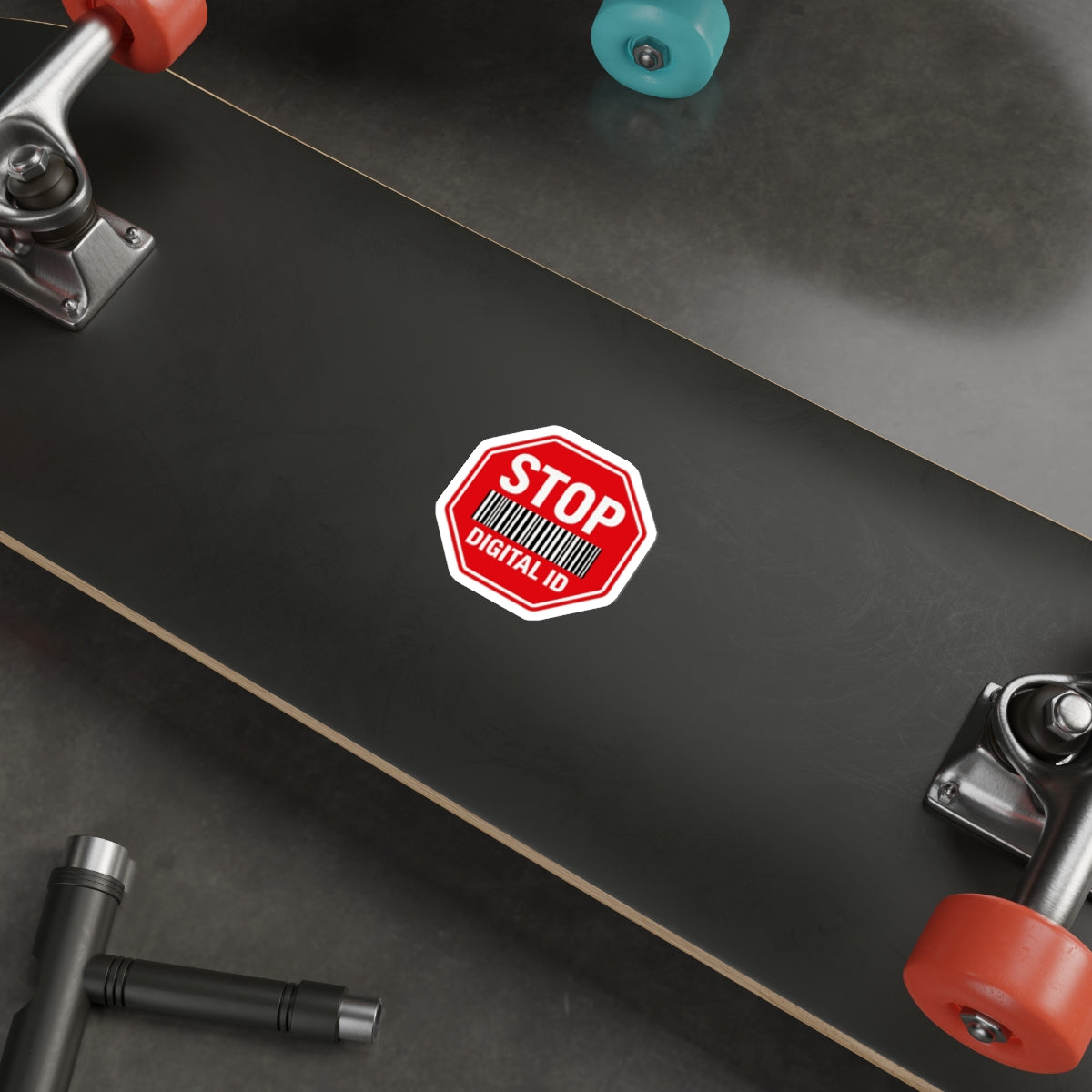 "Stop Digital ID" & "No Digital ID" Die-Cut Sticker - Protest Vinyl Decal for Laptop & Car - Anti-Tracking Freedom