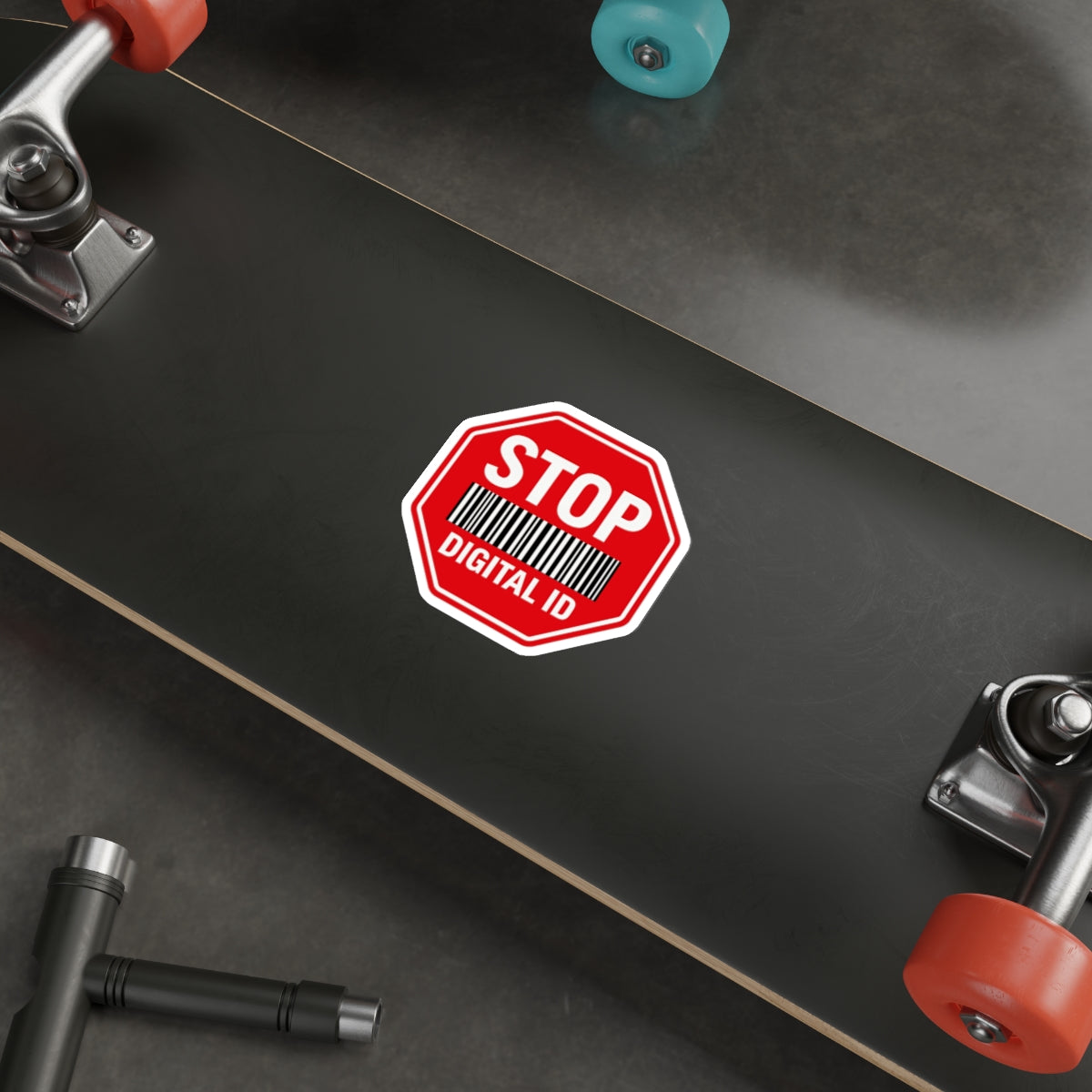"Stop Digital ID" & "No Digital ID" Die-Cut Sticker - Protest Vinyl Decal for Laptop & Car - Anti-Tracking Freedom