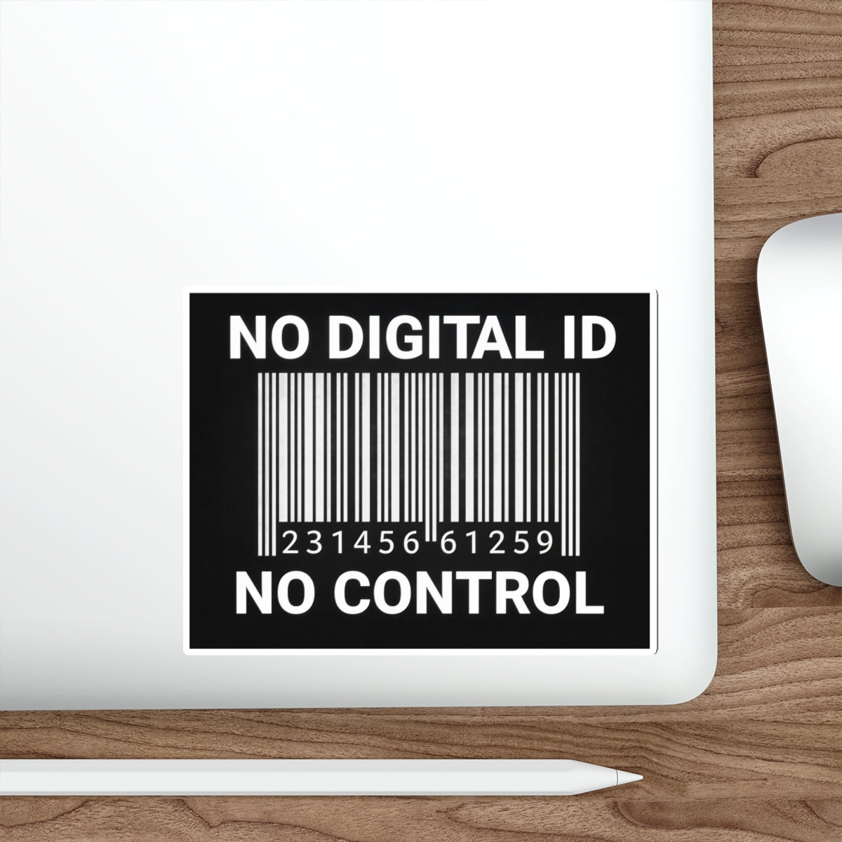 Reject Digital IDs Matte Die-Cut Sticker — Privacy-First, Water-Resistant Vinyl