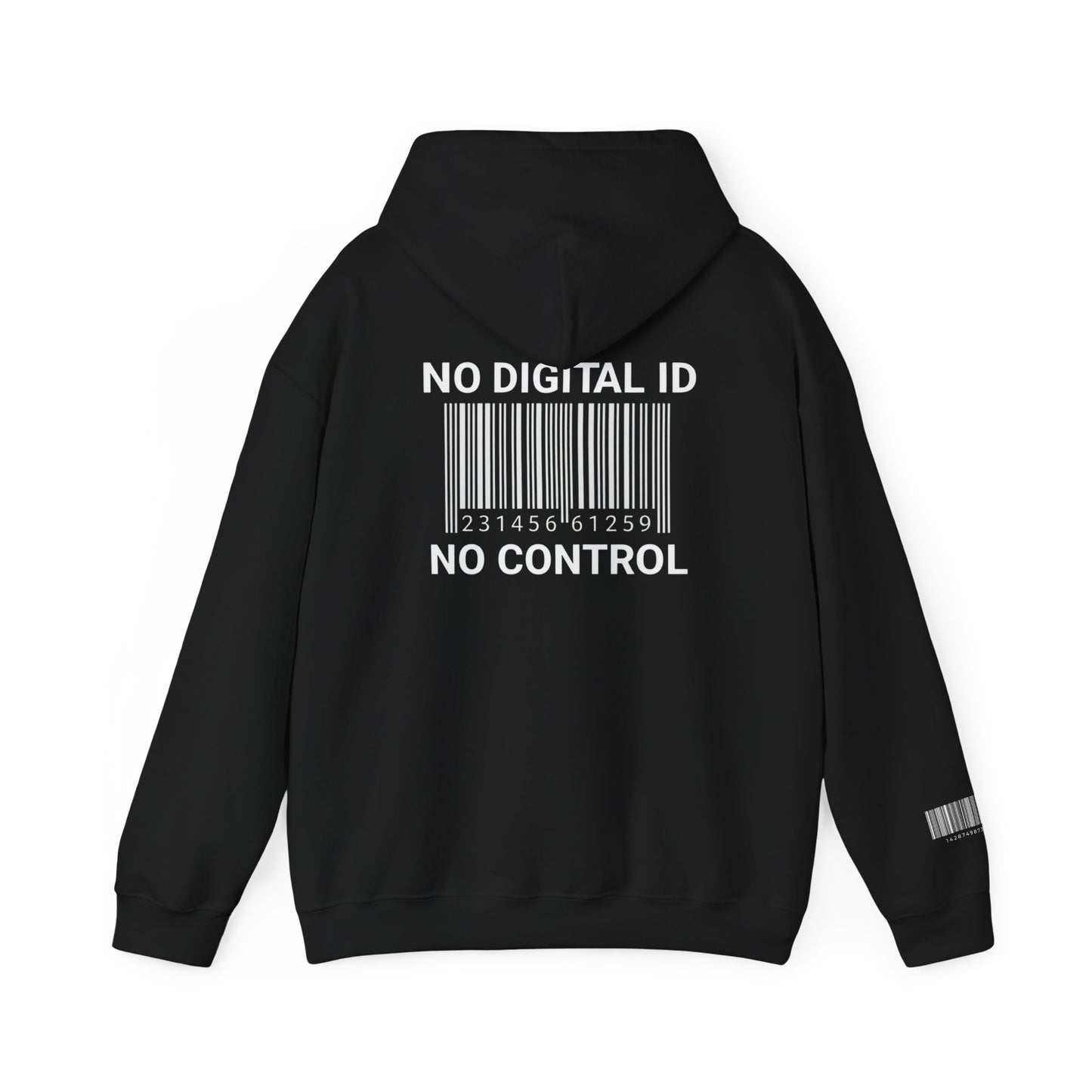 NO DIGITAL ID NO CONTROL Hoodie — The Awakening Back-Print Statement Sweatshirt