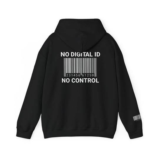 NO DIGITAL ID NO CONTROL Hoodie — The Awakening Back-Print Statement Sweatshirt