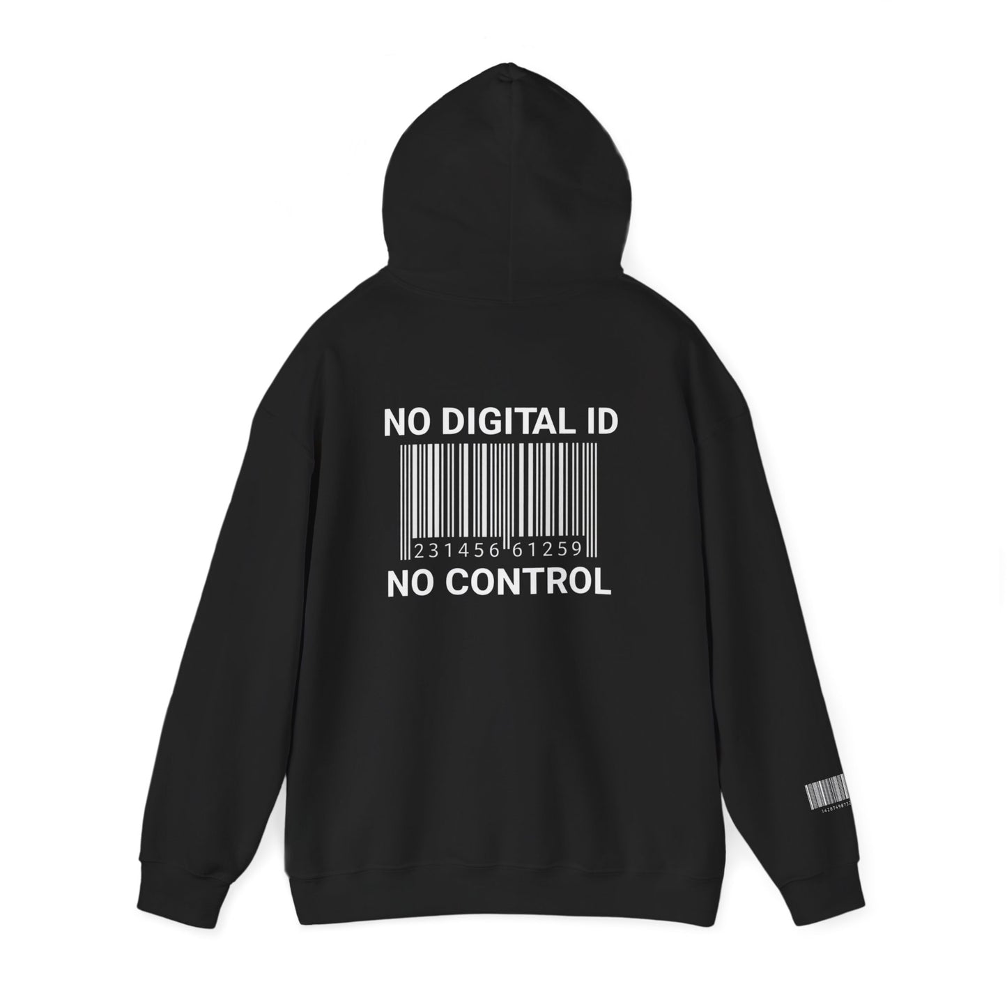 NO DIGITAL ID NO CONTROL Hoodie — The Awakening Back-Print Statement Sweatshirt